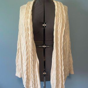 J Jill Cozy Cabled Cream Cardigan XL